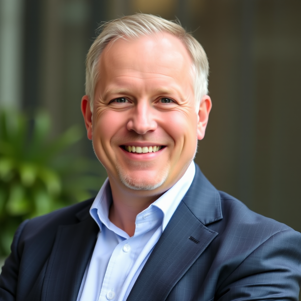 Kovács Péter, a GridTechHub alapítója, mosolygós férfi középkorú, üzleti öltözetben