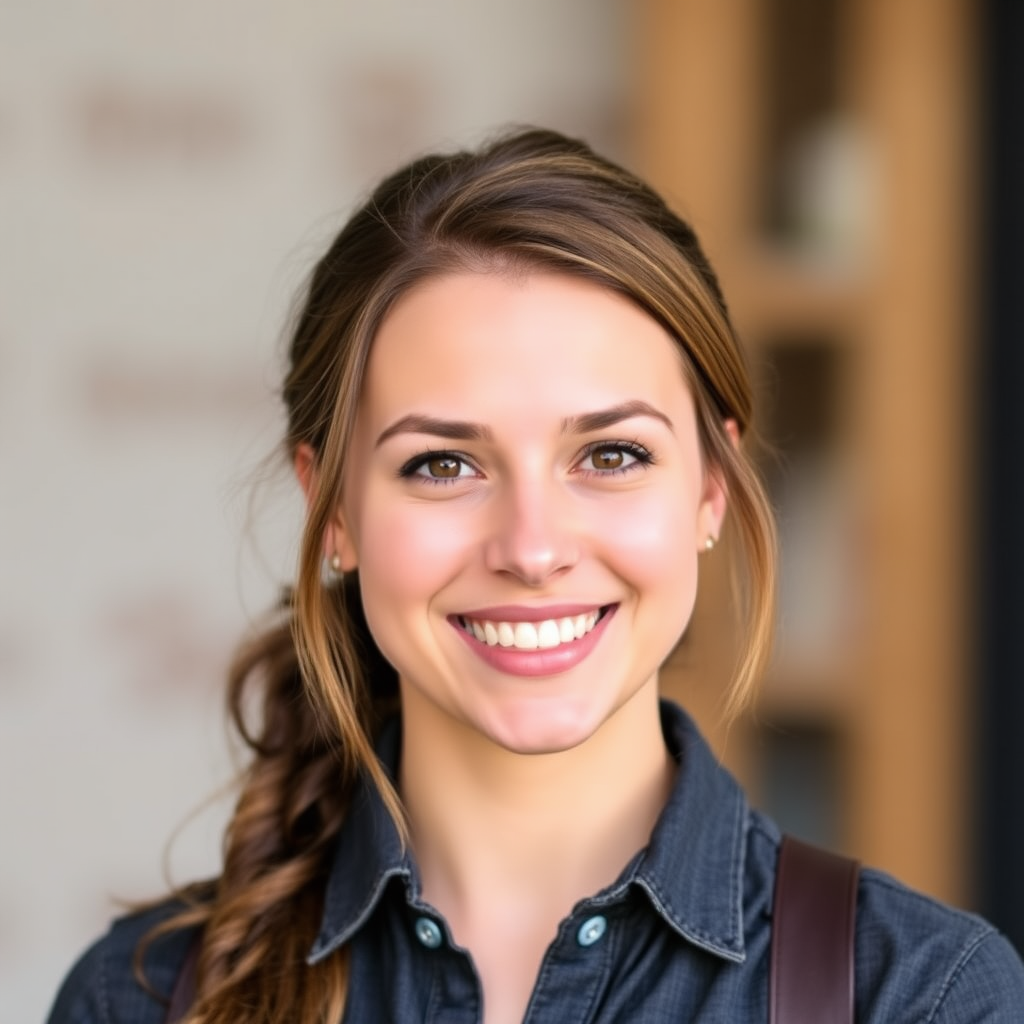 Nagy Anna, a termékmenedzser, fiatal nő barátságos mosollyal, casual öltözetben