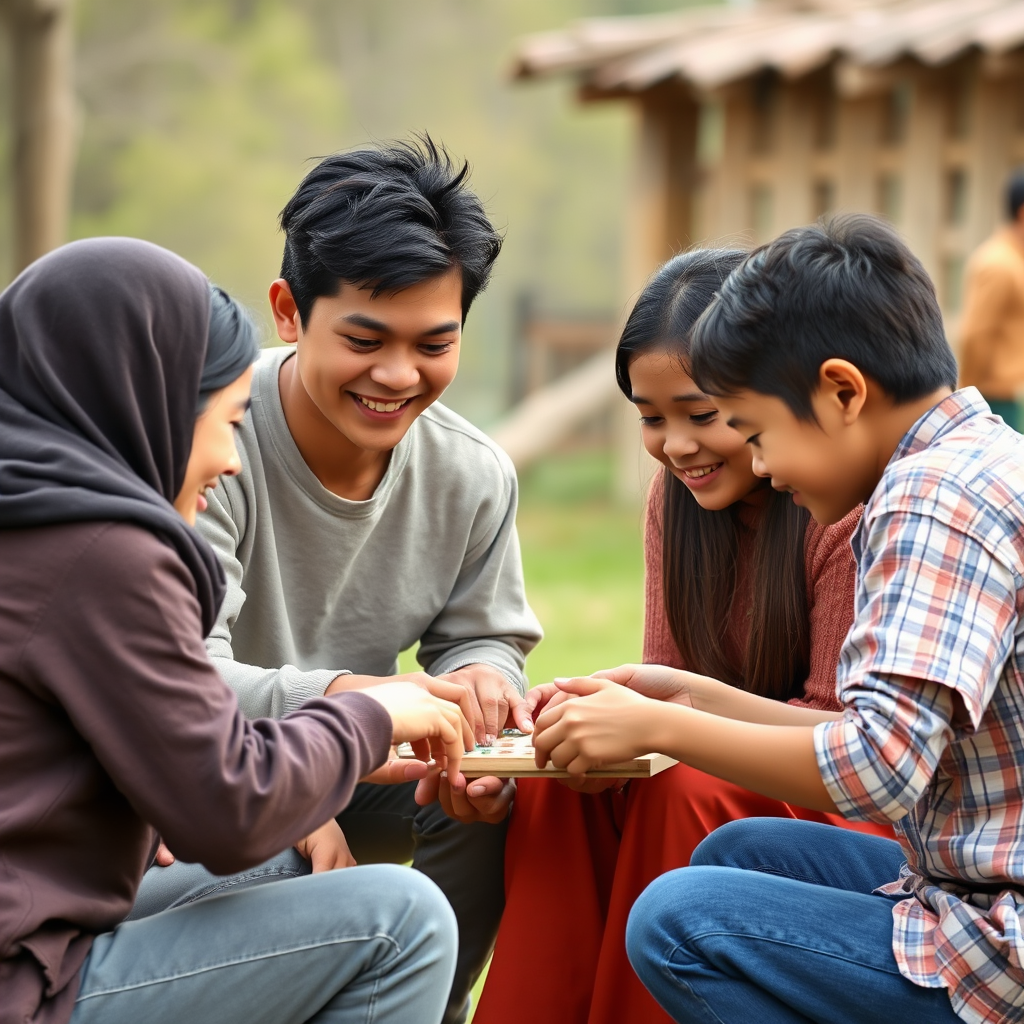 Különböző korosztályú emberek játszanak együtt kooperatív játékkal
